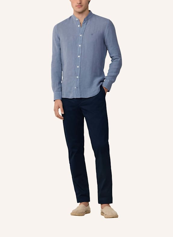 HACKETT LONDON Freizeithemd ESS GMD LINEN PORTER BLAU