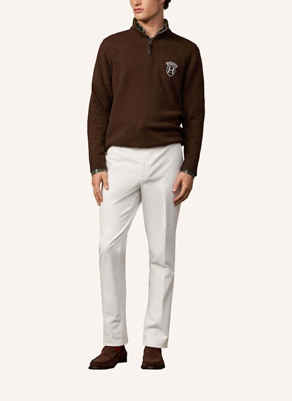 HACKETT LONDON Pullover ULTRA LW BLAZER. DUNKELBRAUN