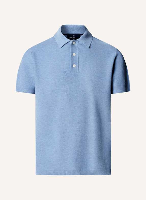 HACKETT LONDON Poloshirt HONEYCOMB SS POLO BLAU