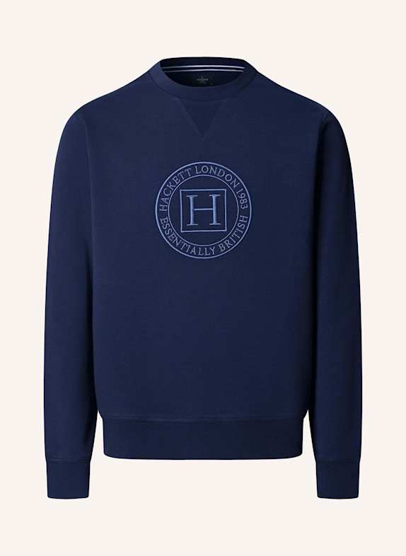 HACKETT LONDON Sweatshirt HERITAGE H CREW BLAU