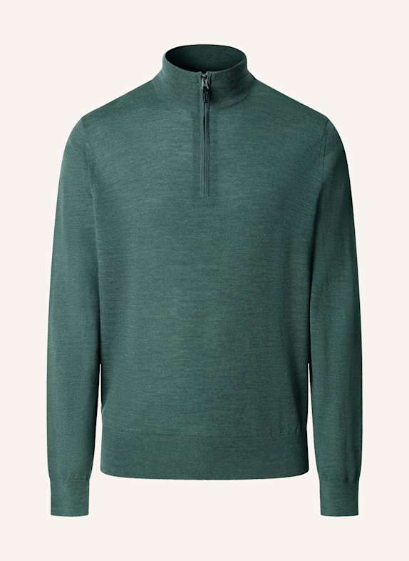 HACKETT LONDON Pullover ESS MERINO HZIP OLIV
