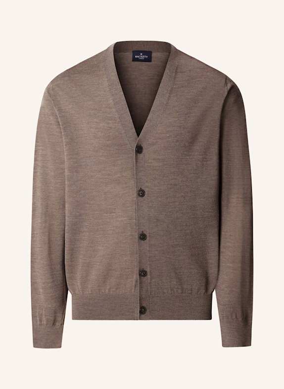 HACKETT LONDON Strickjacken Cardigan ESS MERINO CARDIGAN BEIGE
