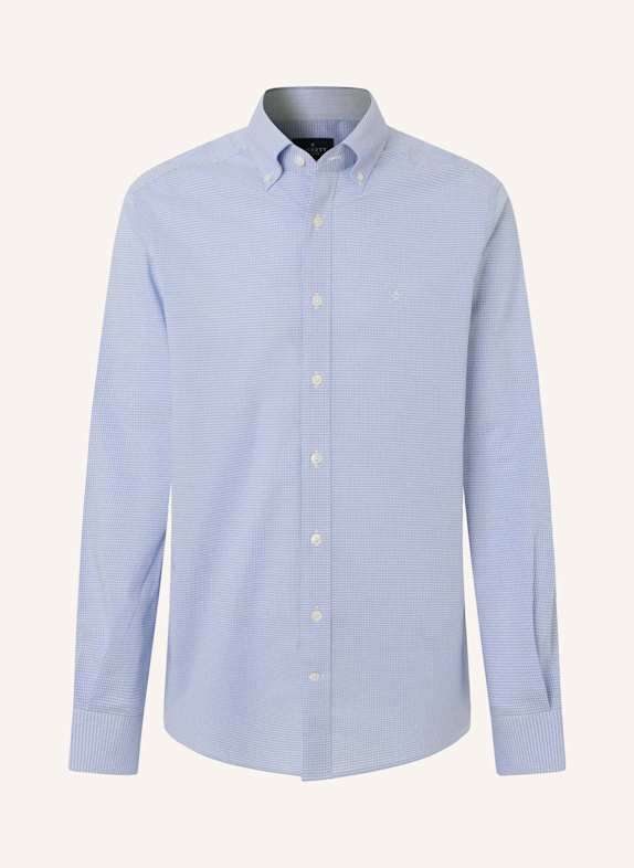 HACKETT LONDON Freizeithemd BI STRETCH GINGHAM HELLBLAU