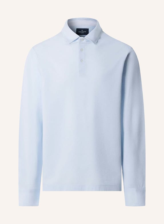HACKETT LONDON Poloshirt OXFORD PIQUE POLO LS HELLBLAU