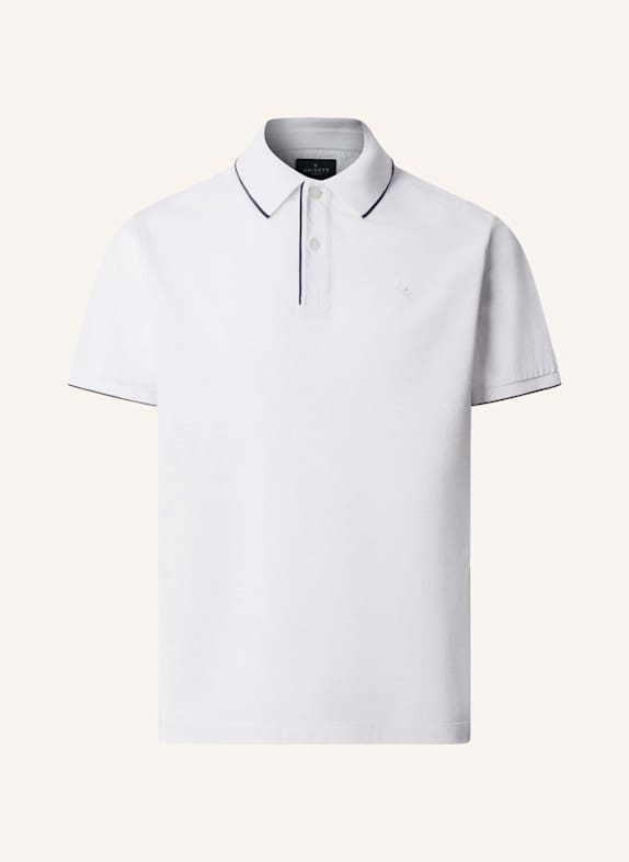 HACKETT LONDON Poloshirt MERC PIQUE TIP POLO WEISS