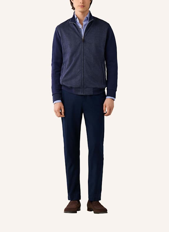 HACKETT LONDON Sweatshirt POW HYBRID FZ BLAU