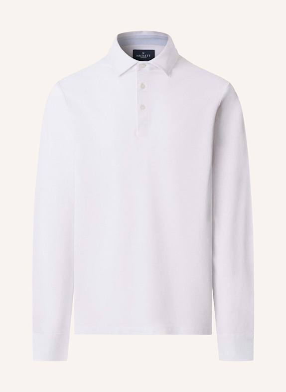 HACKETT LONDON Poloshirt OXFORD PIQUE POLO LS WEISS