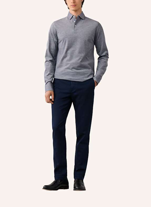 HACKETT LONDON Poloshirt OXFORD PIQUE POLO LS BLAU