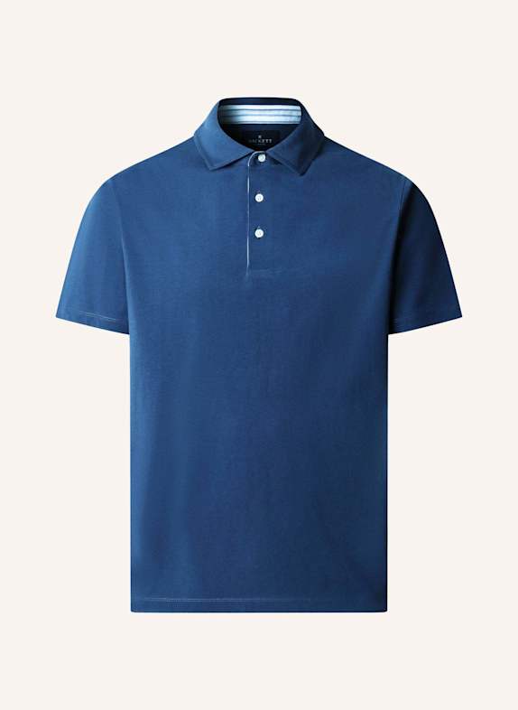 HACKETT LONDON Poloshirt JERSEY WOVEN TRIM BLAU