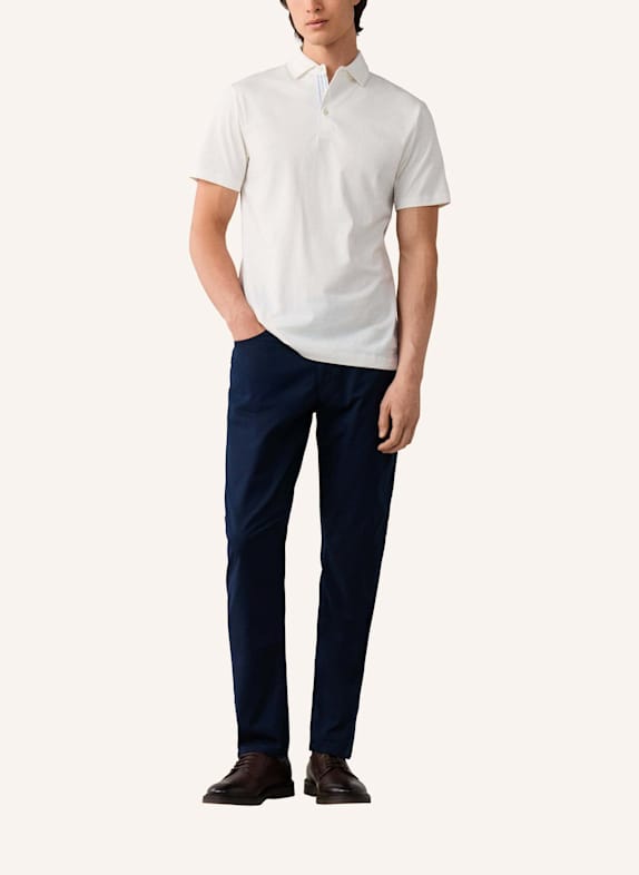 HACKETT LONDON Poloshirt JERSEY WOVEN TRIM CREME