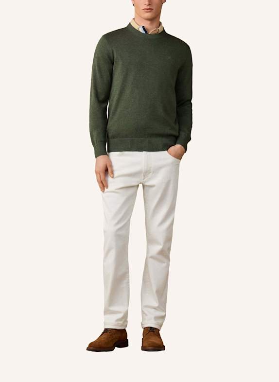 HACKETT LONDON Pullover ESS COTTON CREW OLIV