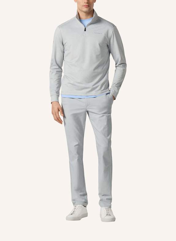HACKETT LONDON Poloshirt HS STRIKE QTR ZIP GRAU