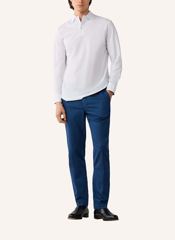 HACKETT LONDON Poloshirt OXFORD PIQUE POLO LS WEISS