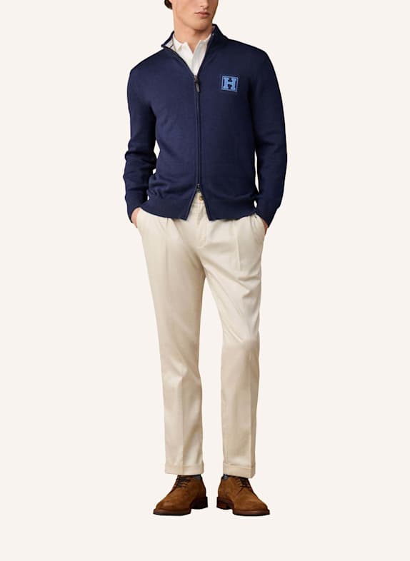 HACKETT LONDON Pullover HERITAGE FZIP BLAU
