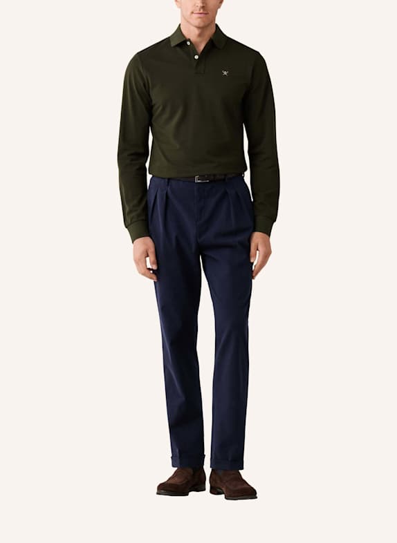 HACKETT LONDON Poloshirt SLIM FIT LOGO LS GRÜN