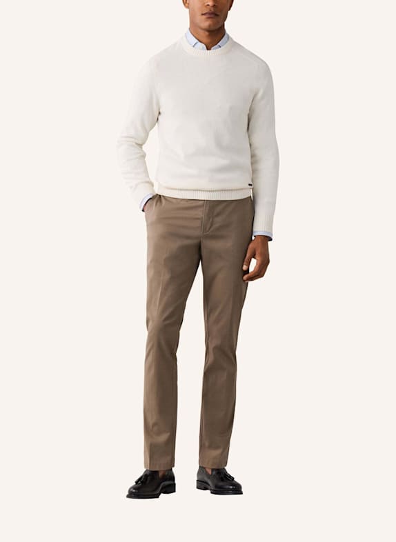 HACKETT LONDON Pullover SADDLE CREW CREME