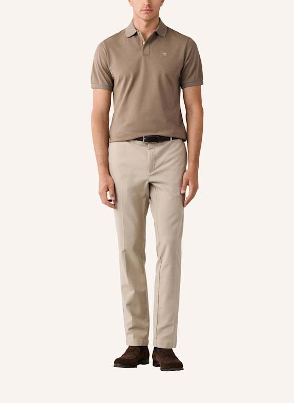 HACKETT LONDON Poloshirt SLIM FIT LOGO BEIGE