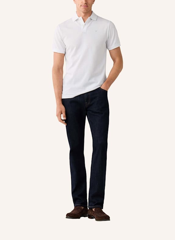 HACKETT LONDON Poloshirt SLIM FIT LOGO WEISS