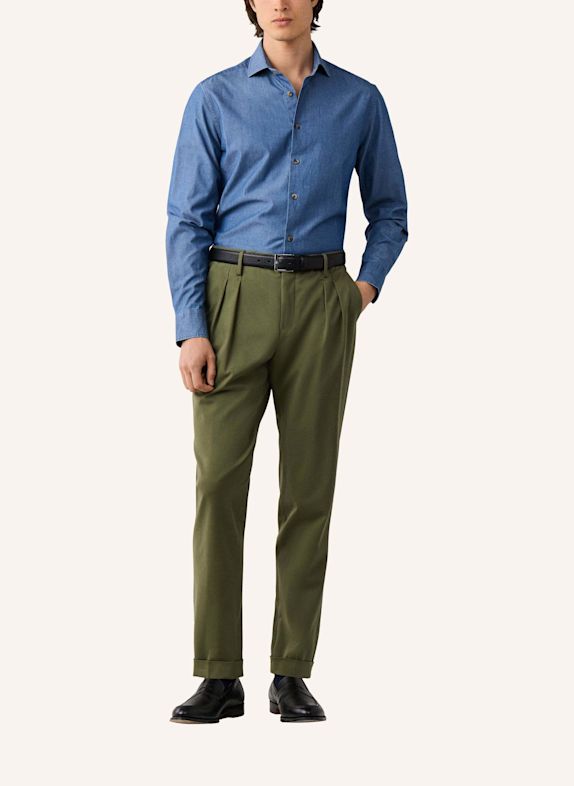 HACKETT LONDON Freizeithemd CLEAN CHAMBRAY DUNKELBLAU