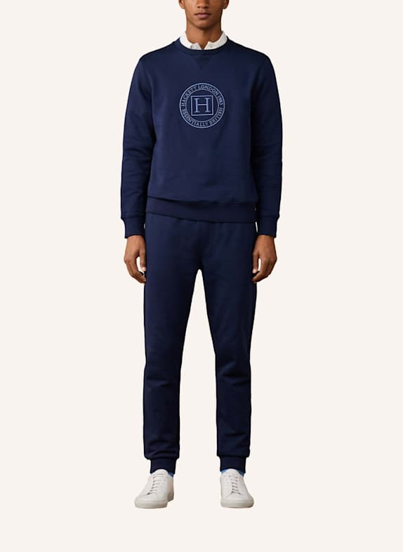 HACKETT LONDON Sweatshirt HERITAGE H CREW BLAU