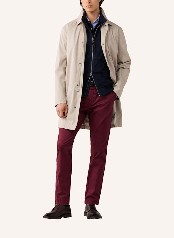 HACKETT LONDON Stehkragenmantel SLOANE MAC BEIGE