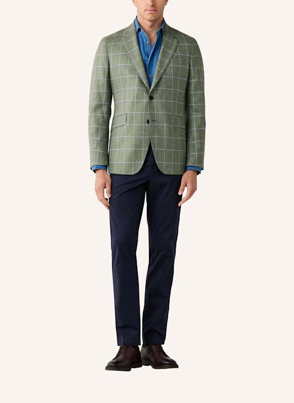 HACKETT LONDON Sakko SILK WOOL WPANE GRÜN