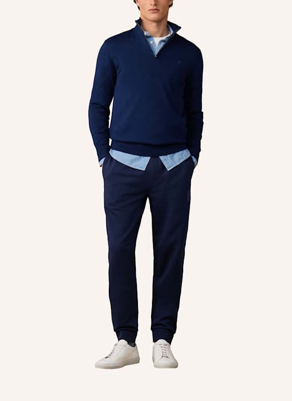 HACKETT LONDON Pullover ESS COTTON HZIP BLAU