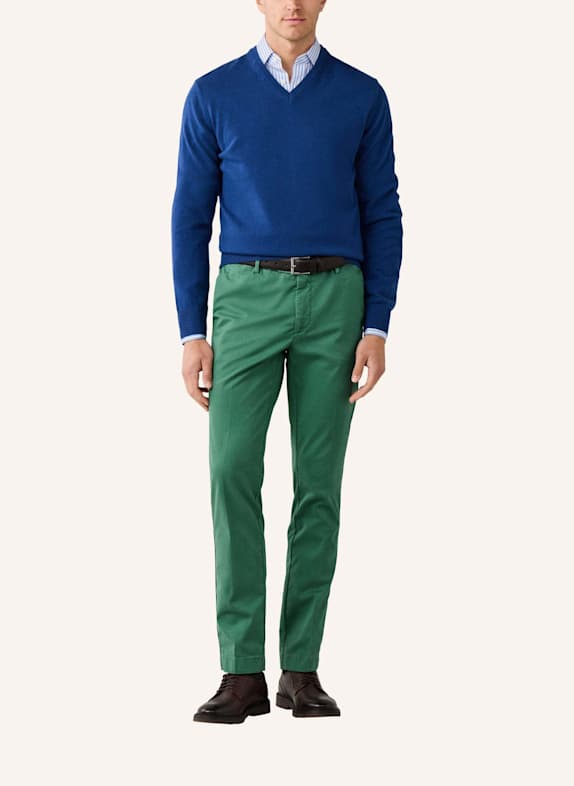 HACKETT LONDON Pullover MERINO CASH MIX V BLAU