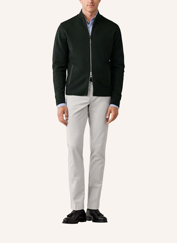 HACKETT LONDON Pullover MILANO FZIP GRÜN