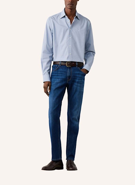 HACKETT LONDON Freizeithemd MINI GEO PRINT BLAU