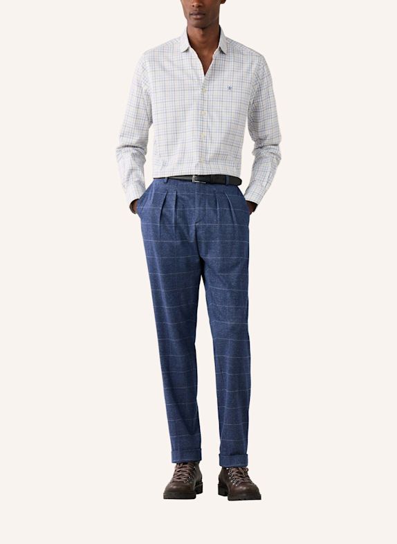 HACKETT LONDON Freizeithemd THREE COL TATTERSALL BLAU