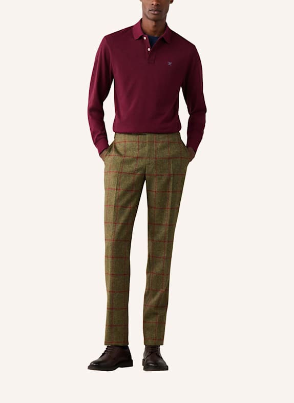 HACKETT LONDON Poloshirt SLIM FIT LOGO LS ROT