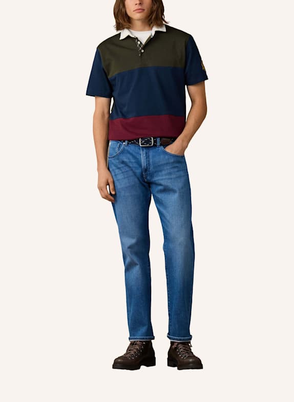 HACKETT LONDON Poloshirt HERITAGE H PC PATCH SS BLAU