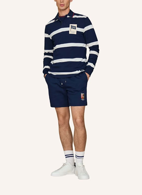 HACKETT LONDON Poloshirt HERITAGE LRC STR PL LS BLAU