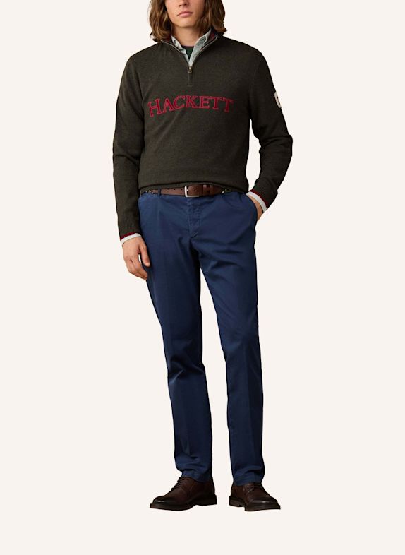 HACKETT LONDON Pullover HERITAGE KNIT HZIP GRÜN