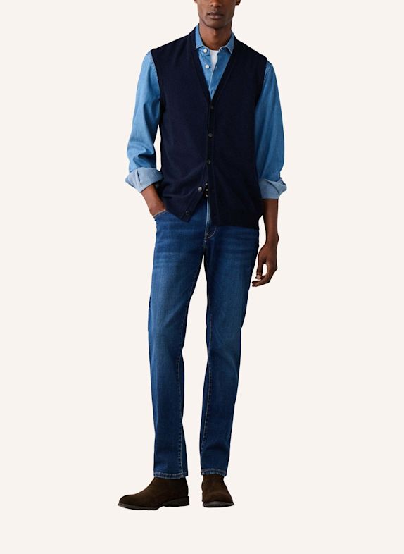 HACKETT LONDON Pullover WOOL CASH MIX WCOAT BLAU
