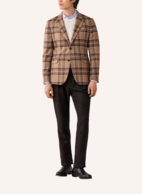 HACKETT LONDON Sakko TWEED COUNTRY CHECK BEIGE