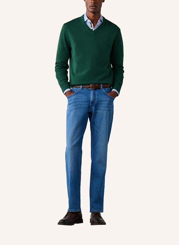 HACKETT LONDON Pullover MERINO CASH MIX V GRÜN