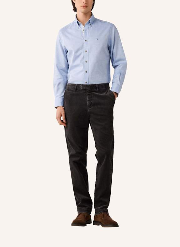 HACKETT LONDON Freizeithemd FLANNEL MULTI TRIM HELLBLAU