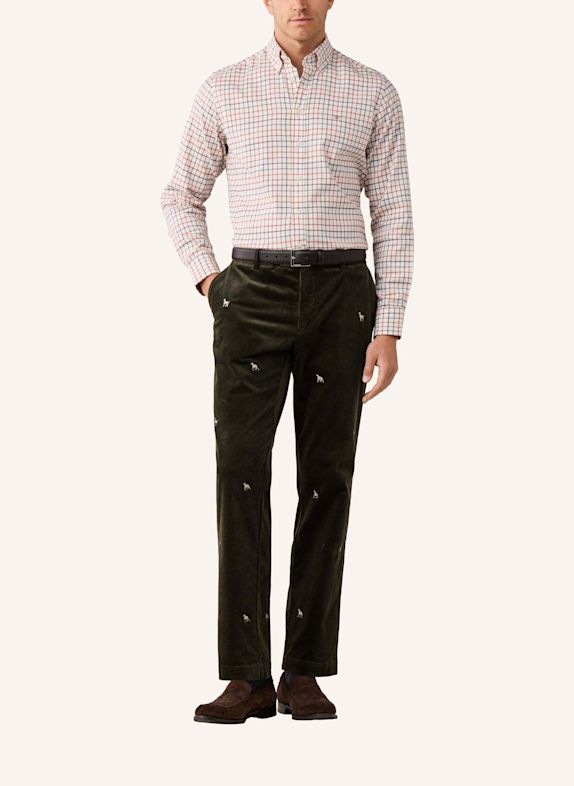 HACKETT LONDON Freizeithemd WIDE TATTERSALL ORANGE