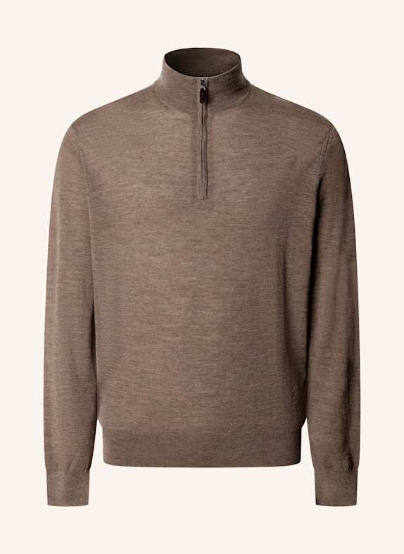 HACKETT LONDON Pullover ESS MERINO HZIP BEIGE