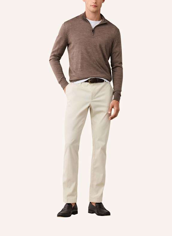 HACKETT LONDON Pullover ESS MERINO HZIP BEIGE