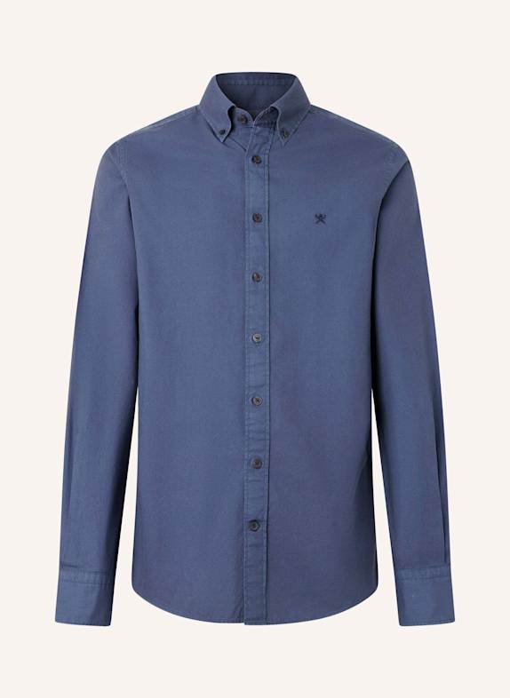 HACKETT LONDON Freizeithemd ESS GMT DYED OXFORD BLAU