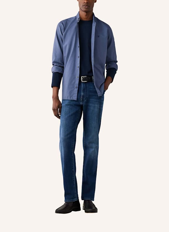 HACKETT LONDON Freizeithemd ESS GMT DYED OXFORD BLAU