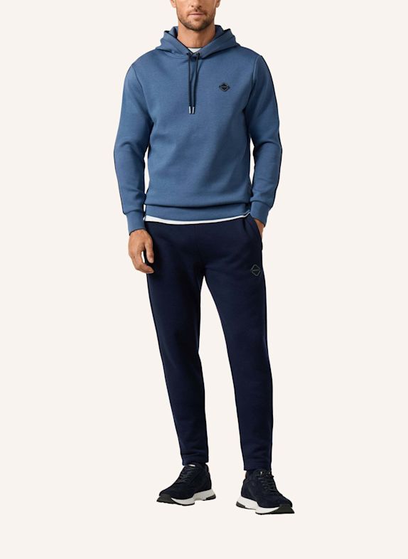 HACKETT LONDON Hoodieshirt HS BADGE HOODY BLAU