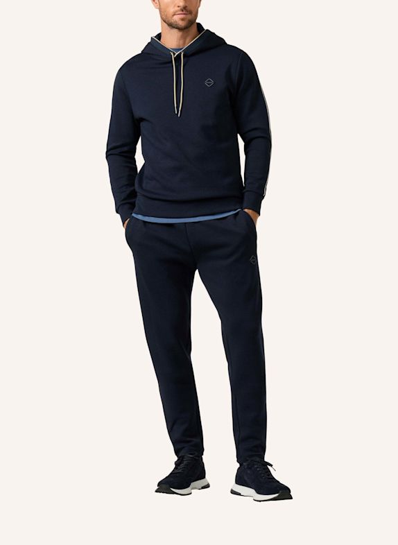 HACKETT LONDON Hoodieshirt HS BADGE HOODY DUNKELBLAU
