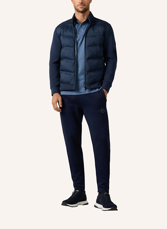 HACKETT LONDON Sweatshirt HS ULTRA HYBRID FZ DUNKELBLAU