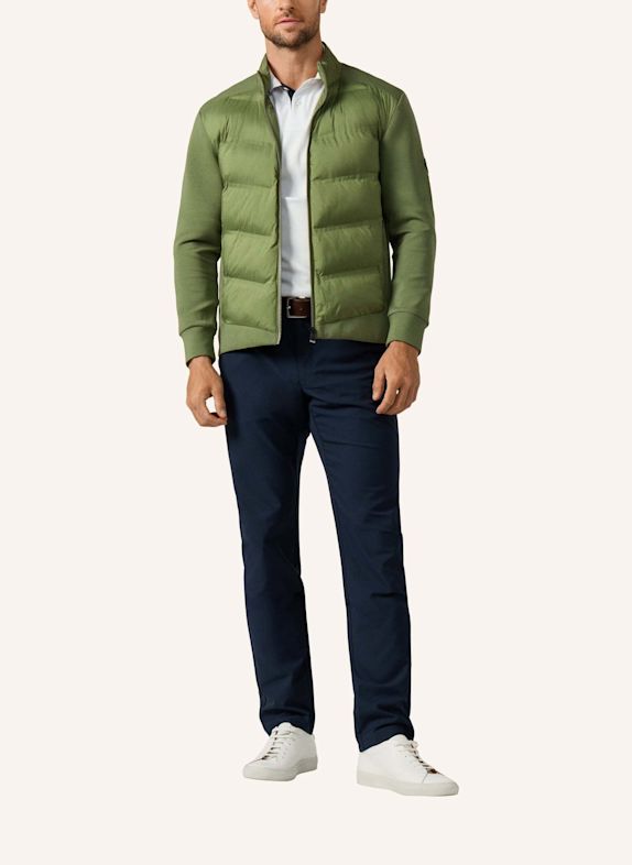 HACKETT LONDON Sweatshirt HS ULTRA HYBRID FZ GRÜN