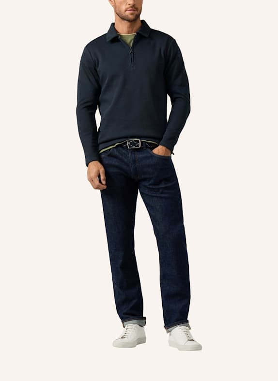 HACKETT LONDON Sweatshirt HS WAFFLE COLLAR HZ DUNKELBLAU