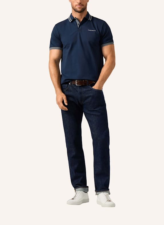 HACKETT LONDON Poloshirt HS MICRO TIP POLO DUNKELBLAU